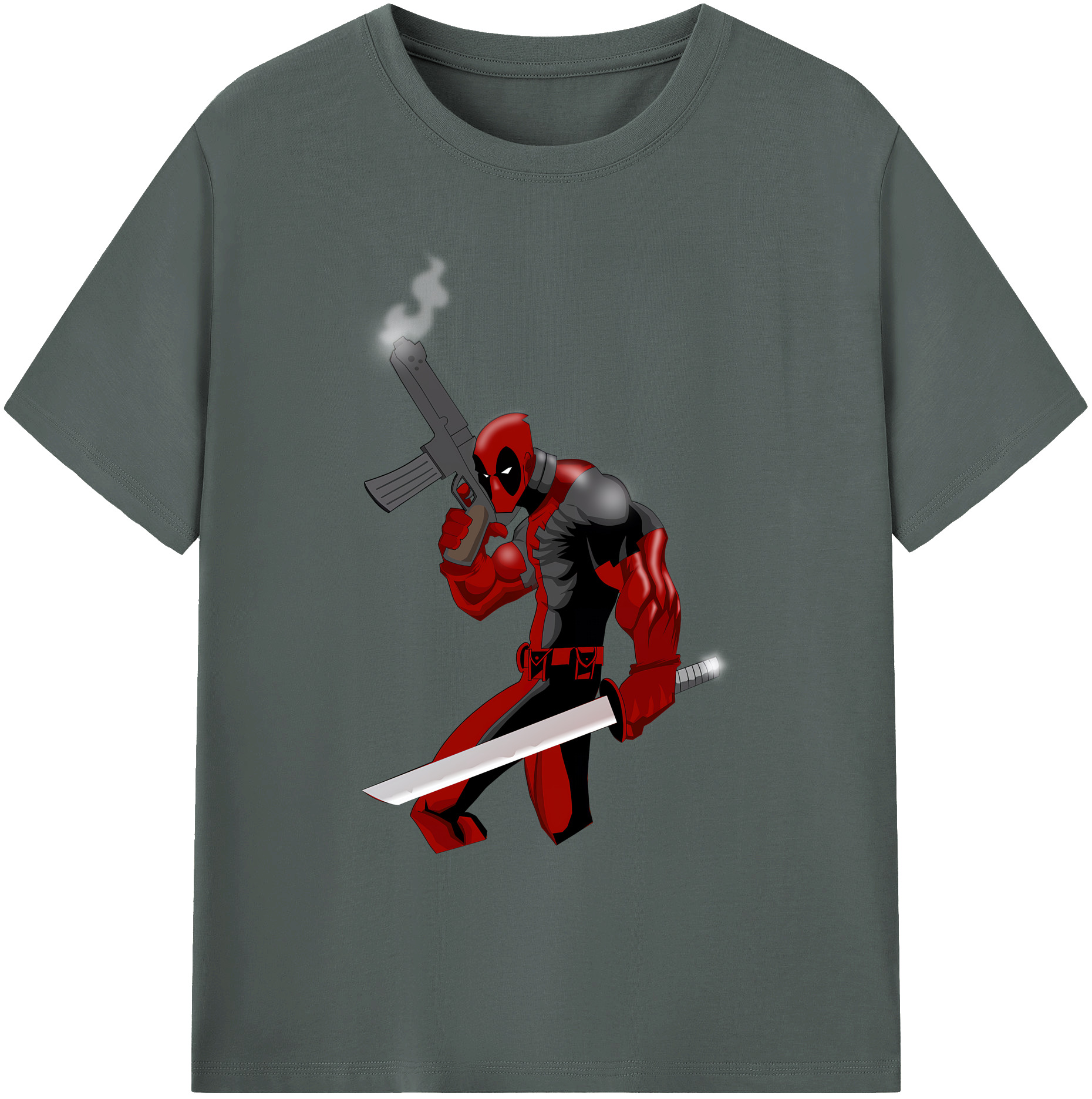 （画像用） Deadpool デッドプール 綿100％ メンズ半袖Tシャツ｜肌触りやわらか＆通気性